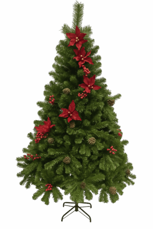 Árbol de navidad especial con piñas y berrys