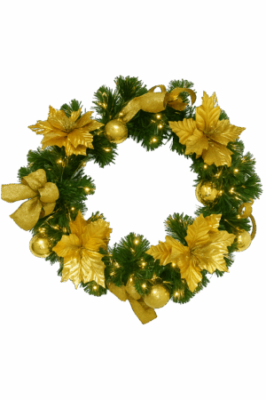 corona nevado con berrys y piñas / casas blancas ref. tq2302 60