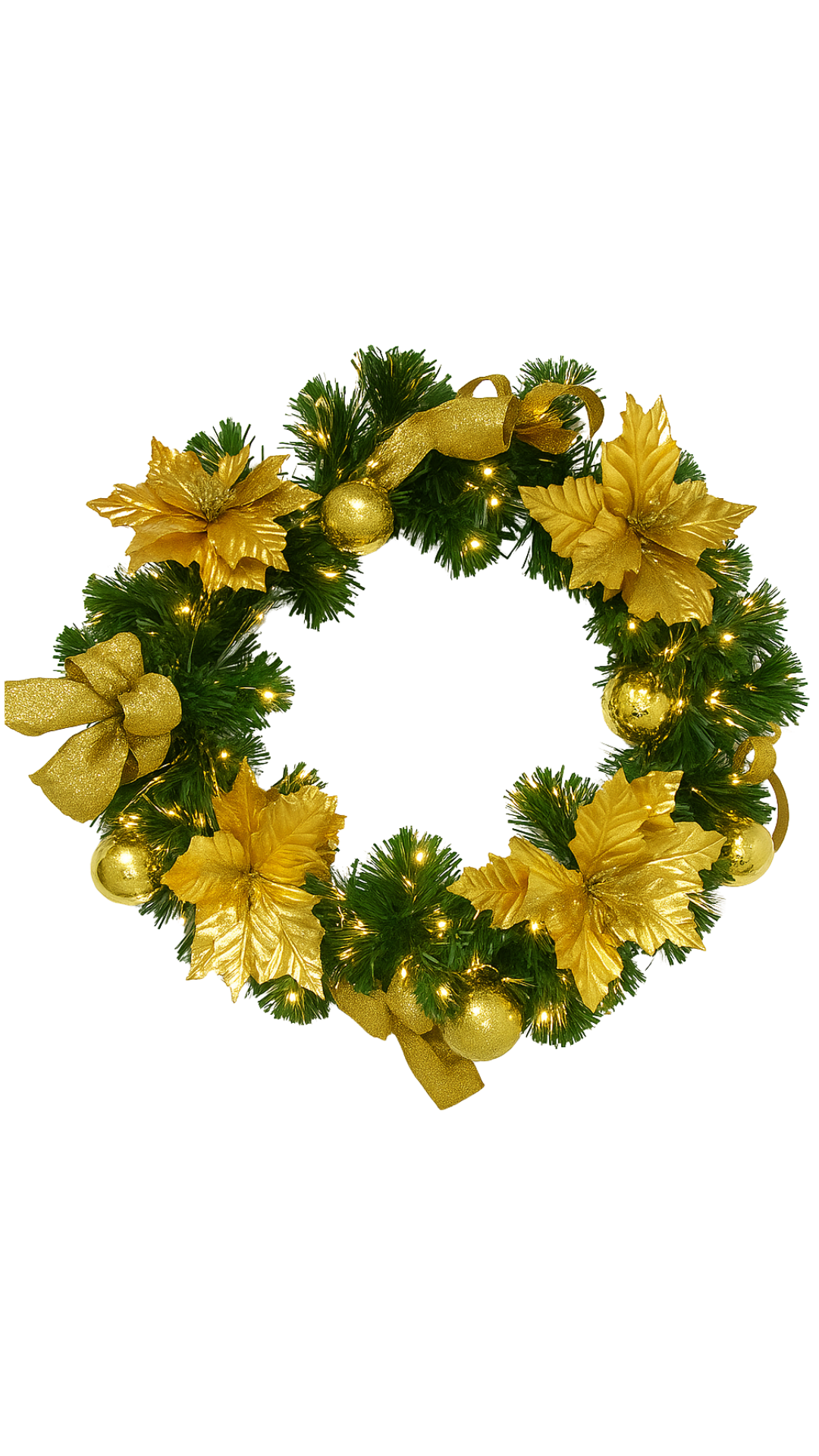 corona nevado con berrys y piñas / casas blancas ref. tq2302 60 corona nevado con berrys y piñas / casas blancas ref. tq2302 60